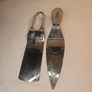 Vintage Set of Neiman Marcus Handbag High Heel Silver-Plated Cake & Pie Servers